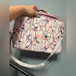 Vera Bradley Pink Floral Laptop Bag with Padded Interior